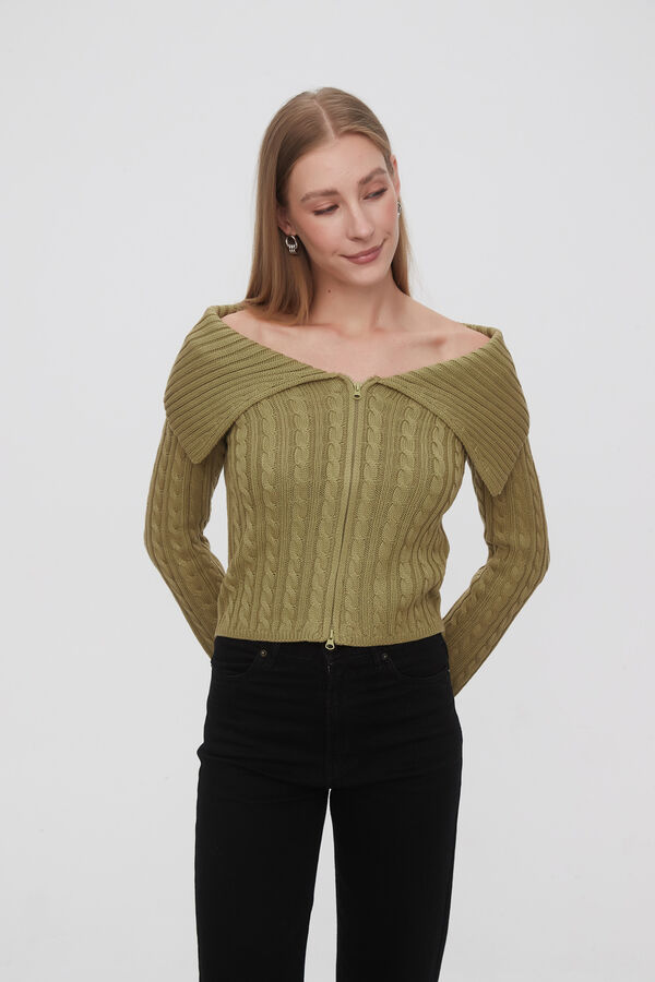CARDIGAN DAIARITA VERDE OLIVA CLARO image number null