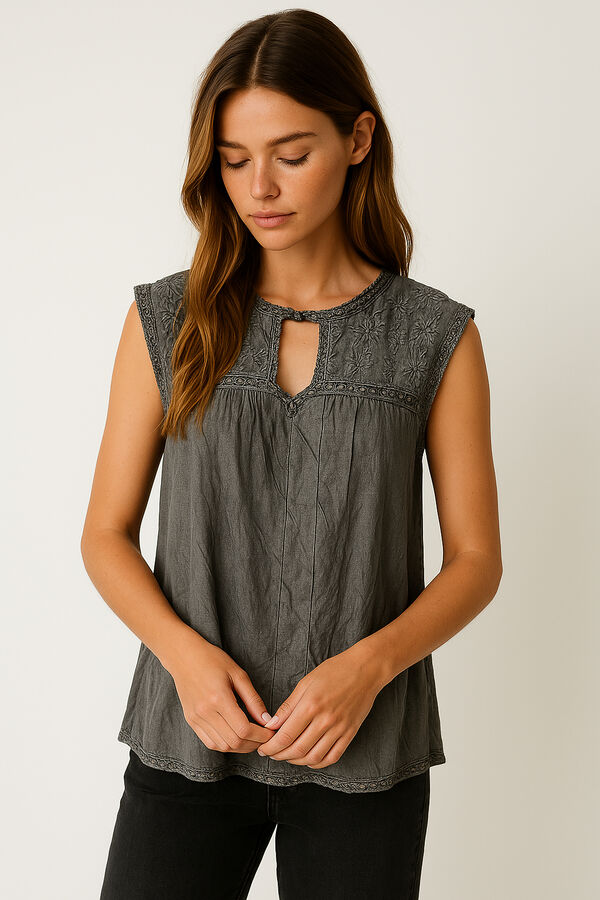 BLUSA CHASI GRIS MEDIO image number null