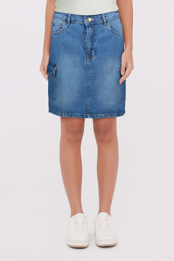 FALDA ZIARA AZUL image number null