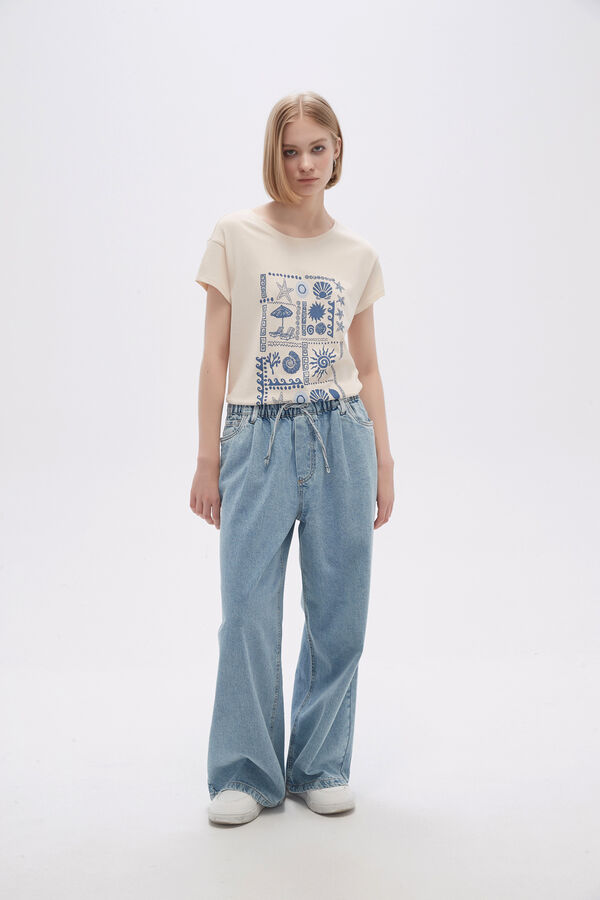 PANTALON MANISA CELESTE GRISACEO image number null