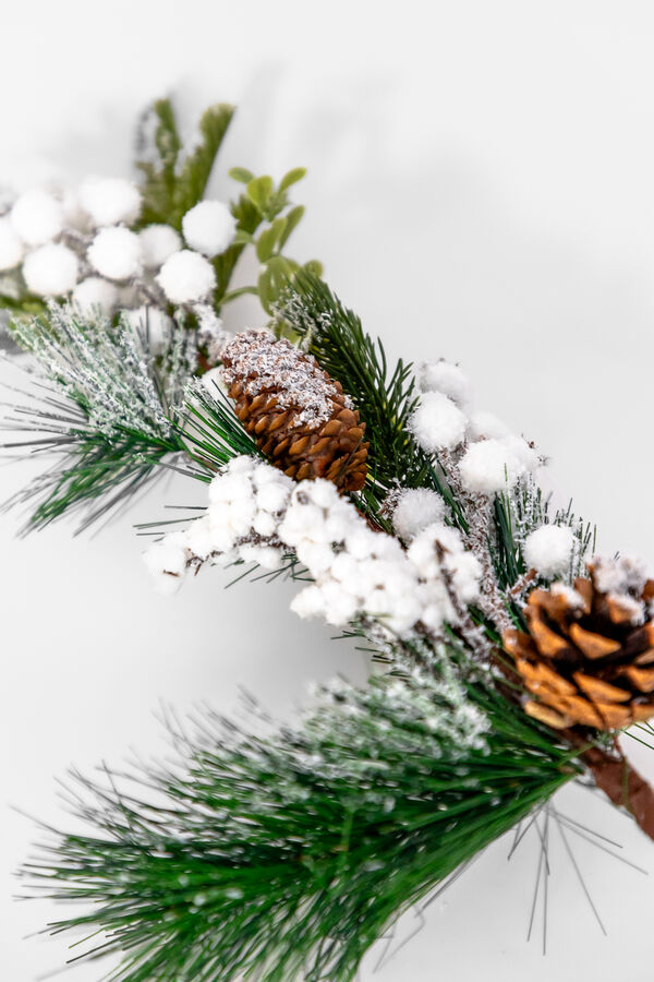 Deco Navidad Rama Bolas Blancas COLOR UNICO image number null