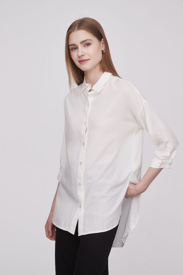 CAMISA DUTTS MARFIL  / OFF WHITE image number null