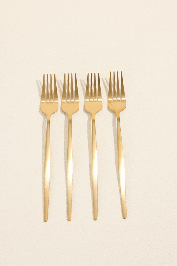 Tenedor Fiordo, Set 4 un. dorado COLOR UNICO image number null