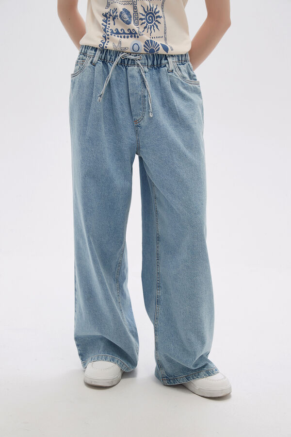 PANTALON MANISA CELESTE GRISACEO