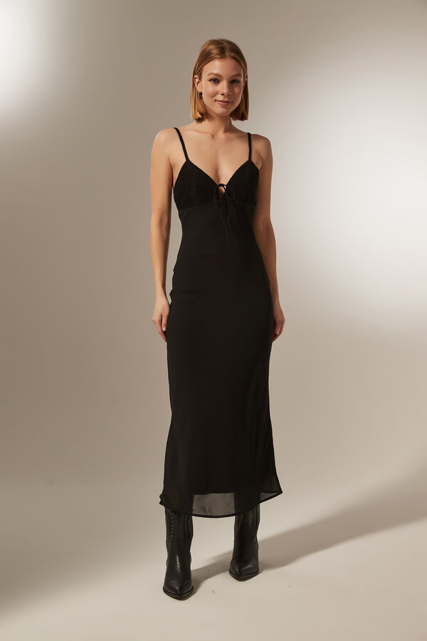 VESTIDO PUPEL NEGRO image number null