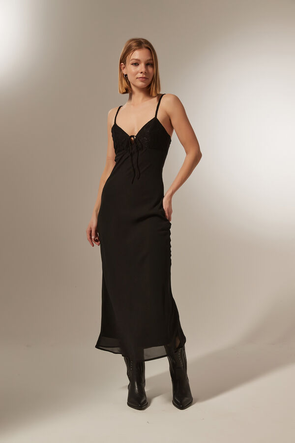 VESTIDO PUPEL NEGRO image number null