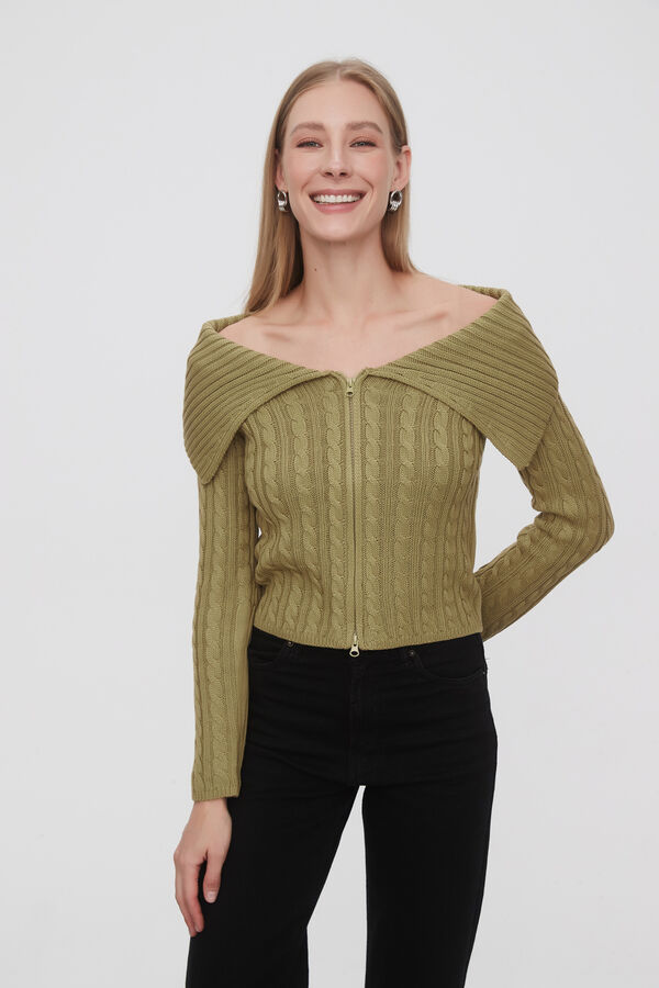 CARDIGAN DAIARITA VERDE OLIVA CLARO image number null