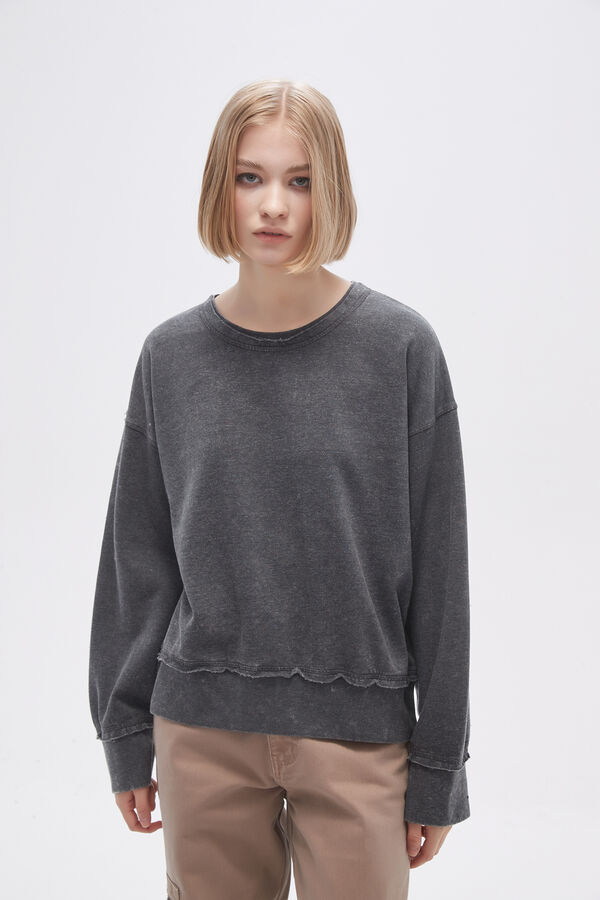 SUDADERA RAMITO GRIS OSCURO