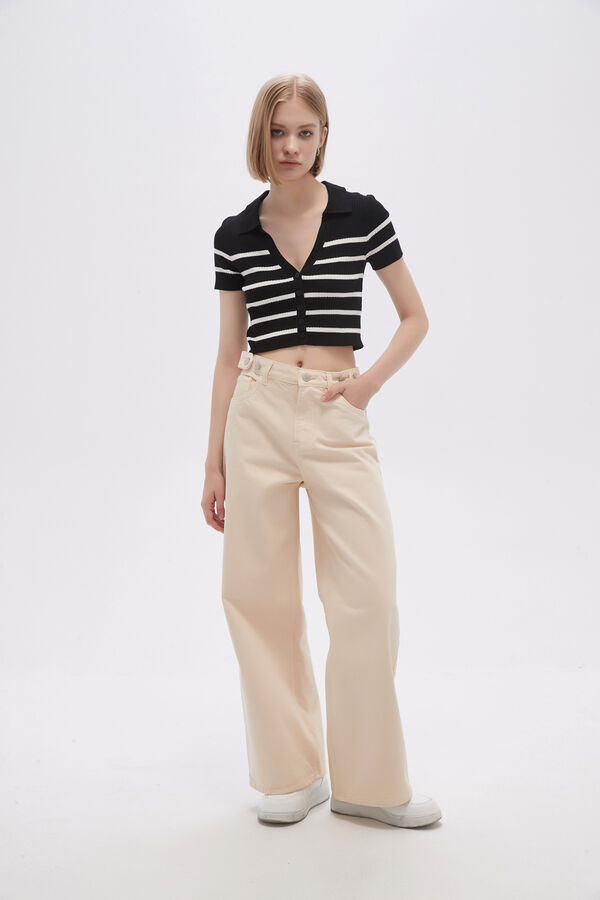 PANTALON FLOWA BEIGE image number null