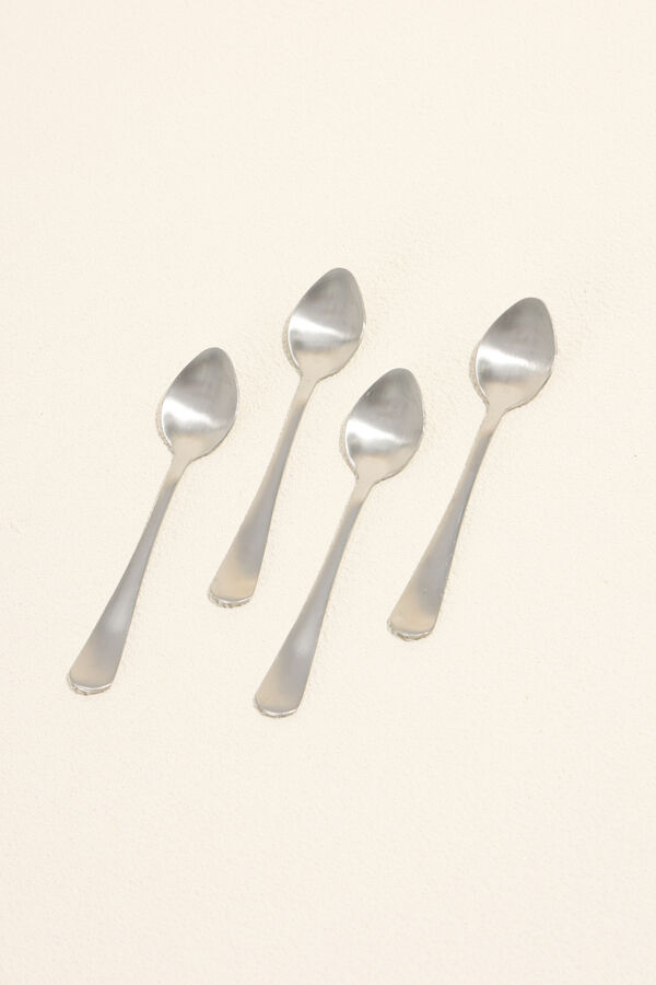 Cuchara para caf&eacute; Olivo Set 4 un. Plateado COLOR UNICO image number null