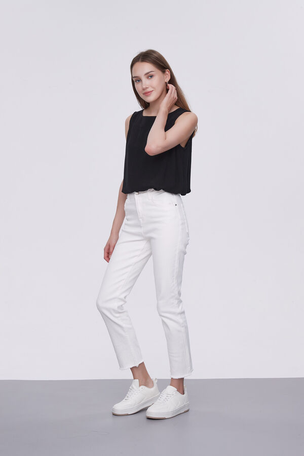 PANTALON CALENDRE MARFIL  / OFF WHITE image number null