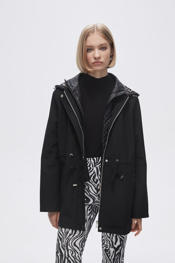 CAMPERA POPLINE NEGRO image number null