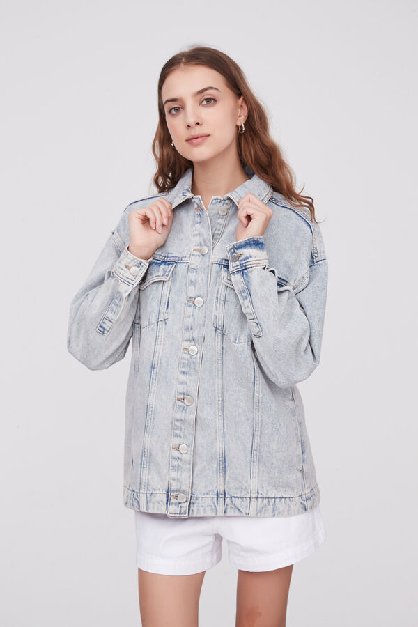 SOBRECAMISA REMITTI CELESTE GRISACEO