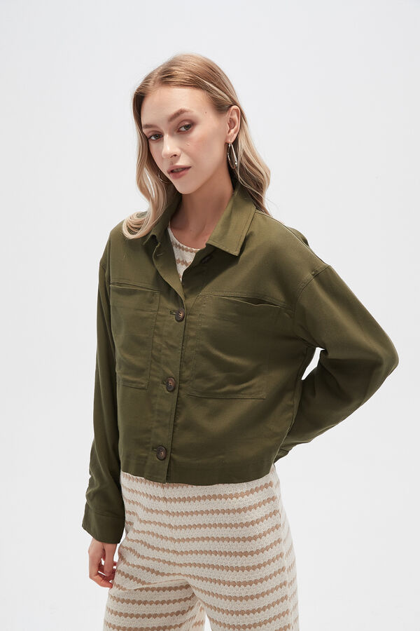 CHAQUETA MINARA VERDE OLIVA OSCURO image number null