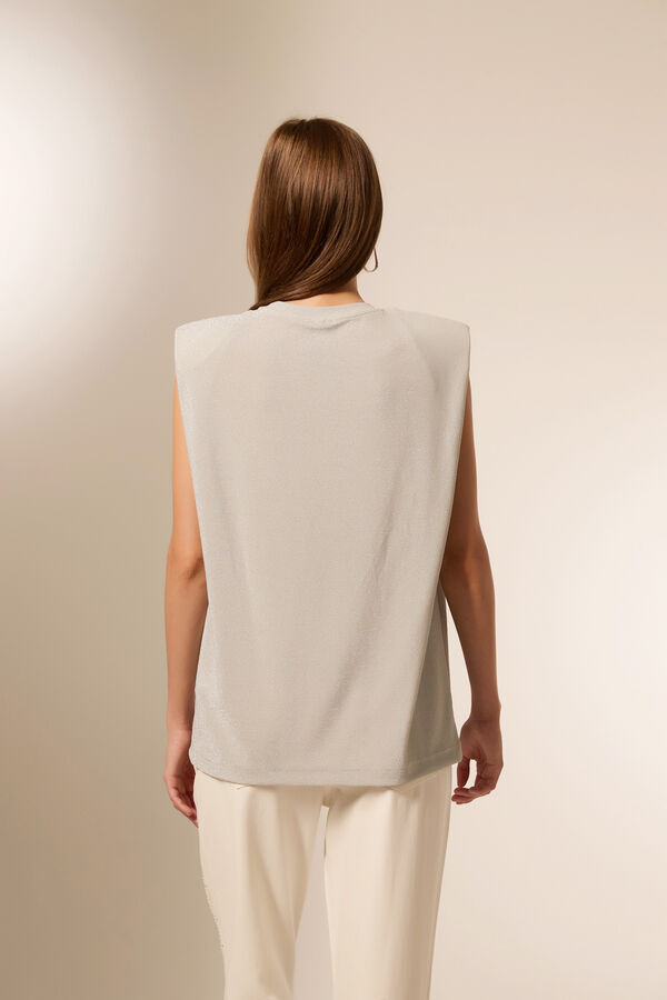 REMERA MICAELI PLATEADO image number null
