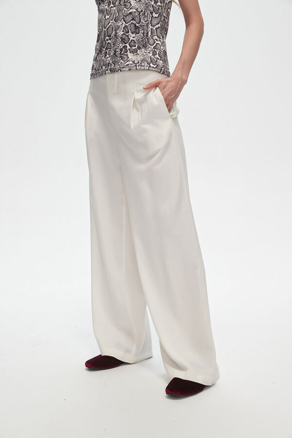 PANTALON ROVI MARFIL  / OFF WHITE image number null