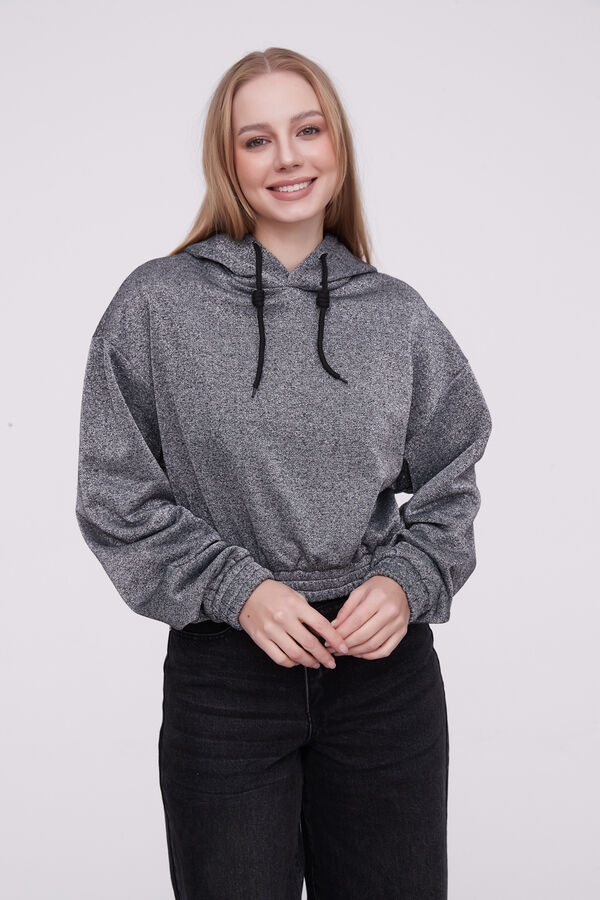 SUDADERA BATIN GRIS OSCURO