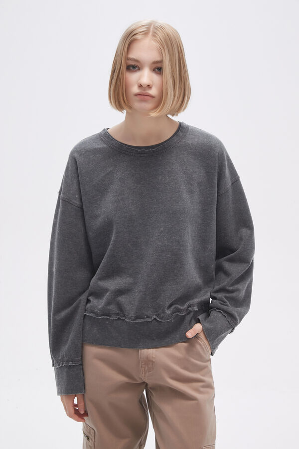 SUDADERA RAMITO GRIS OSCURO