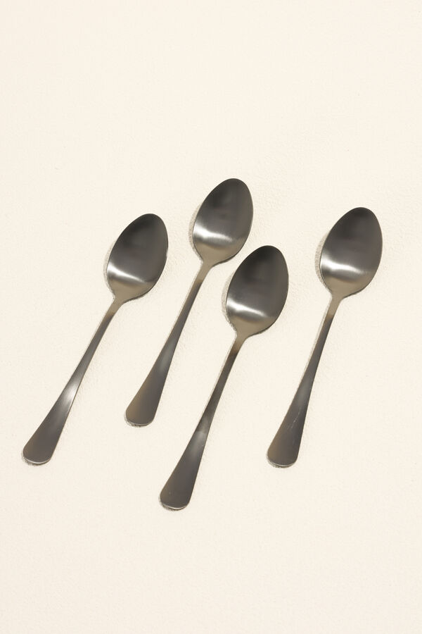 Cuchara de T&eacute; Olivo Set 4 un. negro COLOR UNICO image number null