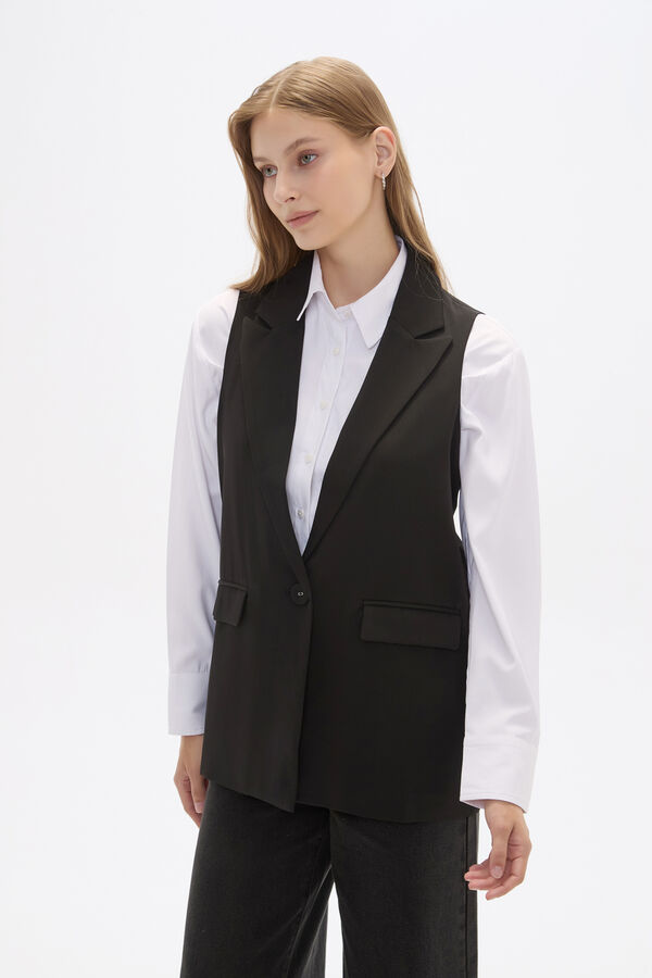 CHALECO ETIQUETT NEGRO image number null