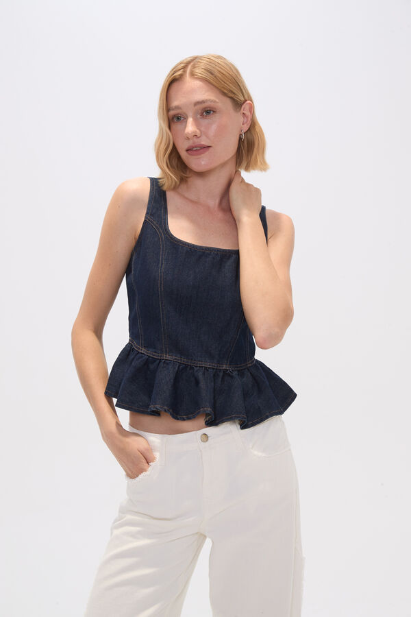 TOPS ECUNEA AZUL OSCURO image number null