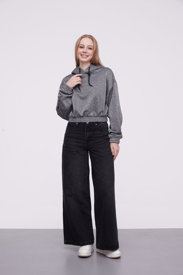 SUDADERA BATIN GRIS OSCURO