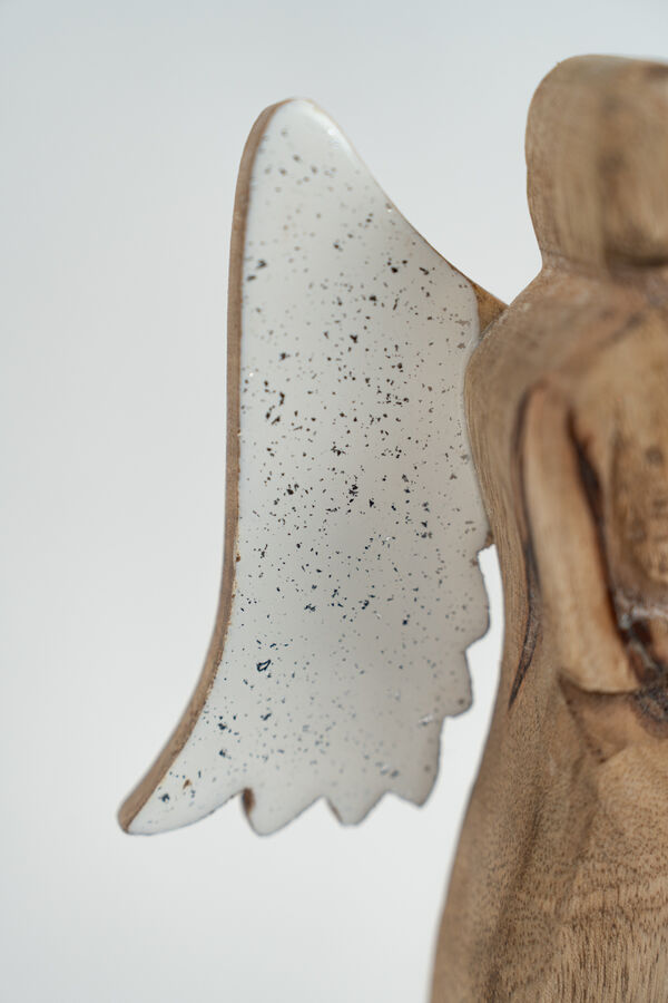 Deco Navidad &Aacute;ngel de Madera con Base COLOR UNICO image number null