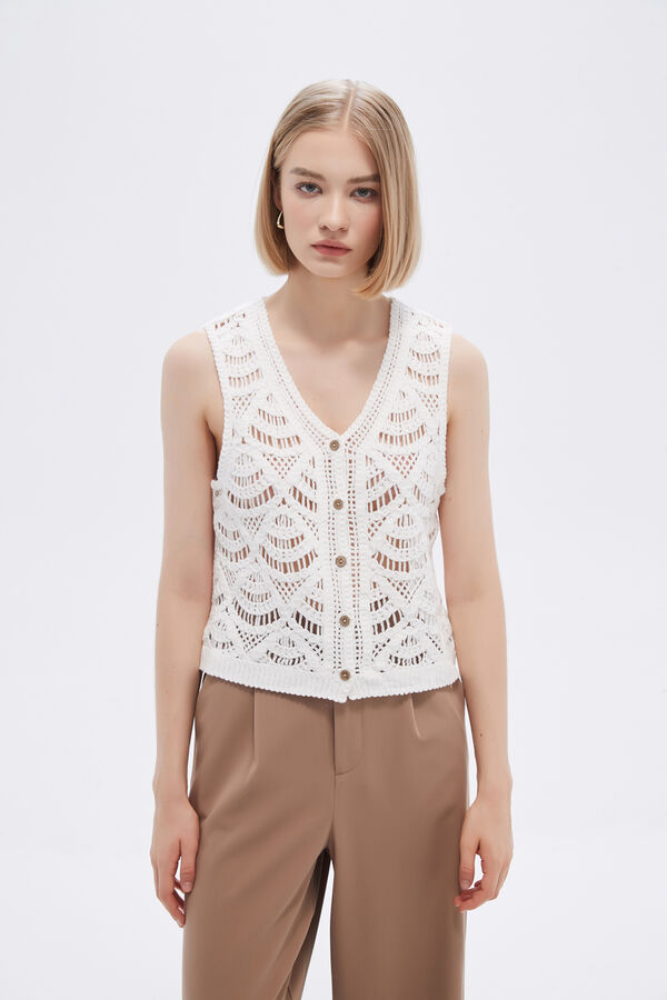 CHALECO TOTI MARFIL  / OFF WHITE image number null