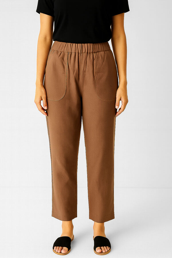 PANTALON BASILIA TOSTADO image number null