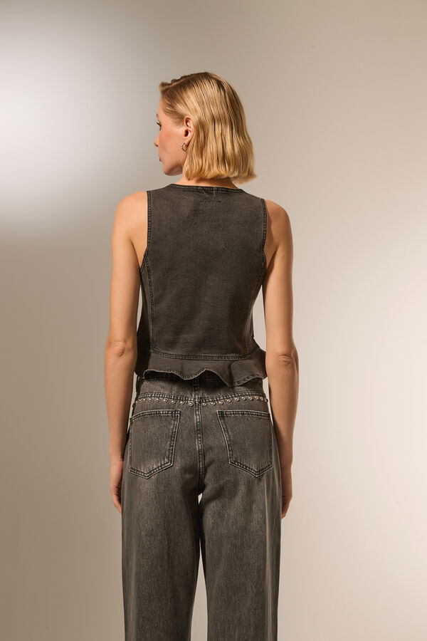 CHALECO LEMINAS NEGRO image number null